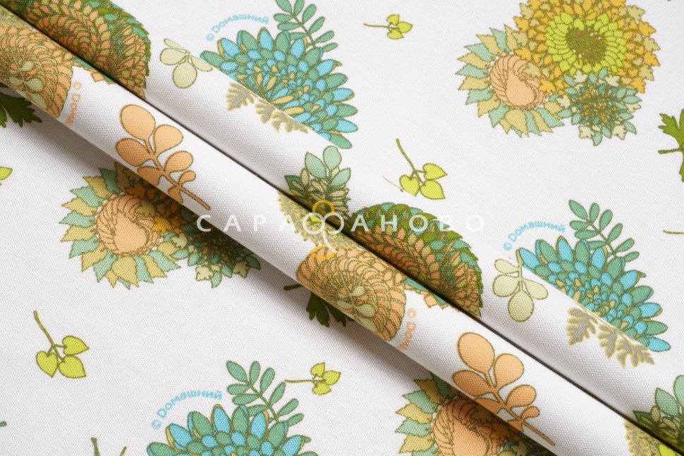 Ткань Рогожка 150 см арт. 903 14051-1 Солнечный вихрь компаньон