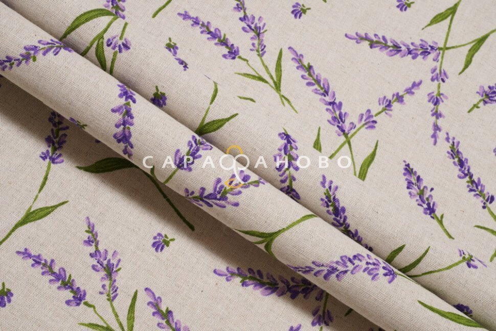 Ткань Полулён 150 см. рис 11373-1пв