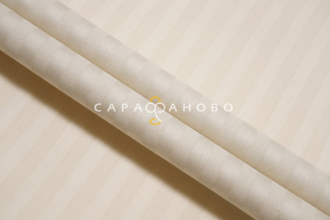 Ткань Страйп-Сатин 240 см рис. 31006 Бежевый (полоса 1х1)