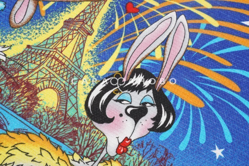 Ткань Вафельное полотно 150 см рис. 12588/1 Новогоднее путешествие