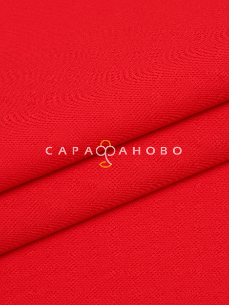 Саржа гладкокрашеная 150 см, 032 Красный 260 +/- 13 г/м2