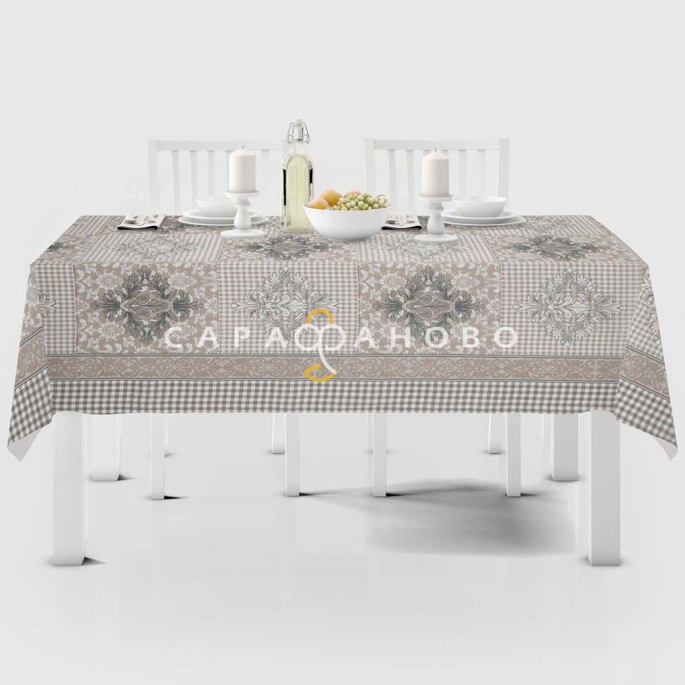 Ткань Рогожка 150 см рис. 30095/3 Дамаск