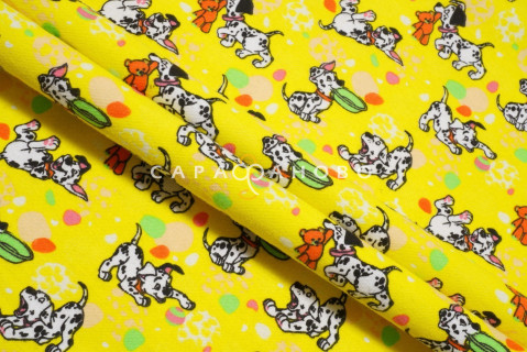 Ткань Фланель детская 90 см гр «Веселые щенки» рис 5208 вид 4