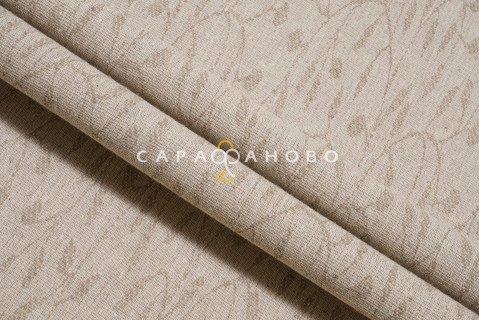 Ткань Полулён п/варёный жаккард 150 см. рис ЛОЗА (230 гр/м2)