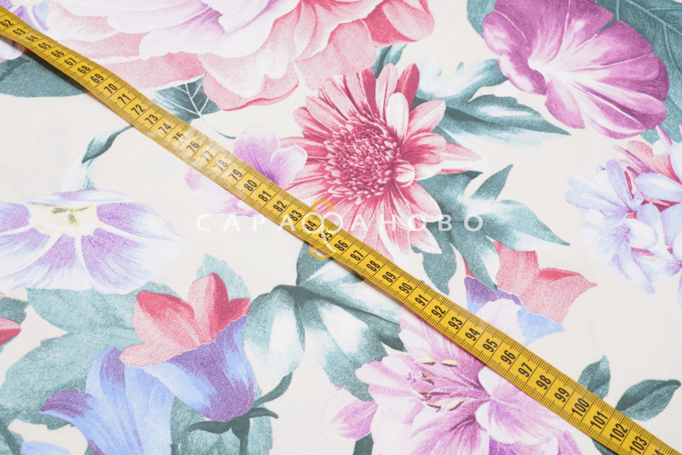 Ткань Бязь 220 см ГОСТ Премиум Букет вид 2