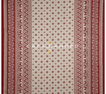 Ткань Полулён п/варёный 150 см. рис ВЫШИВКА ( Петушки на крыше) № 2448