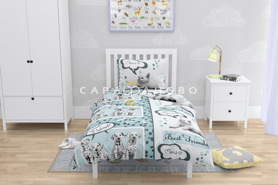 Ткань Бязь 150 см рис. 9957-1 