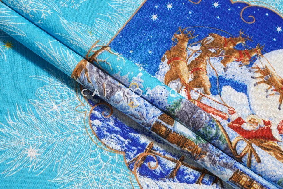 Ткань Рогожка 150 см рис. 11559-1 Санта
