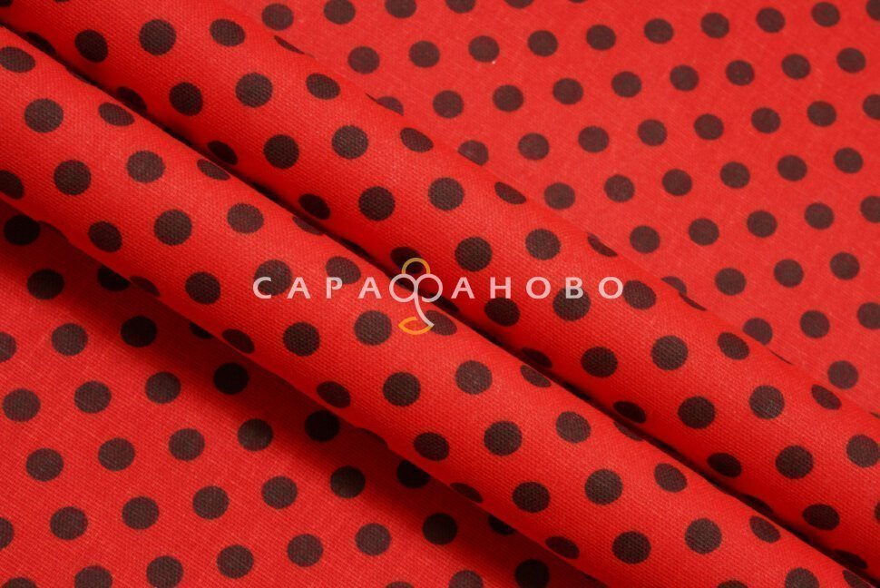 Ткань Бязь дублированная 150 см 10135 вид 5 (черный горох)