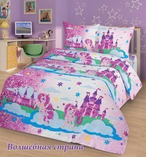 Ткань Бязь 150 см Детская коллекция "Волшебная страна" рис 7805