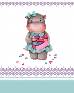 Ткань Перкаль 150 см Панели для пододеяльников - БЕГЕМОТИКИ