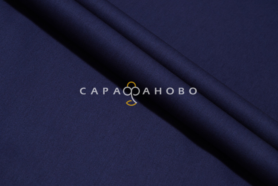 Ткань Саржа 150 см 260 гр №269 Тёмно-синий