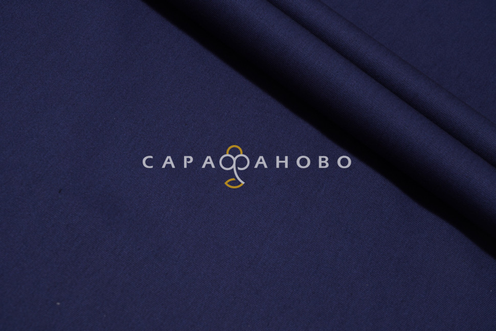 Ткань Саржа 150 см 260 гр №269 Тёмно-синий