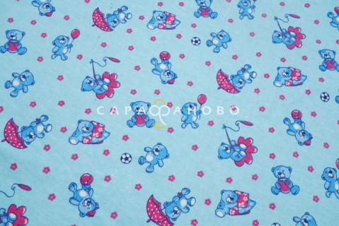 Ткань Фланель 90 см рис. 5264-1 "Крошка мишутка"