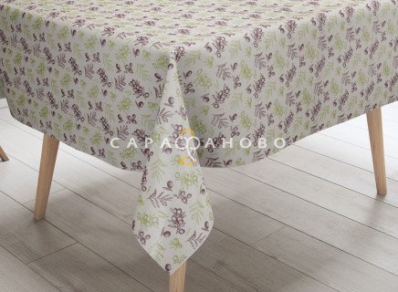 Ткань Рогожка 150 см рис.  Оливки рис. 30093/1