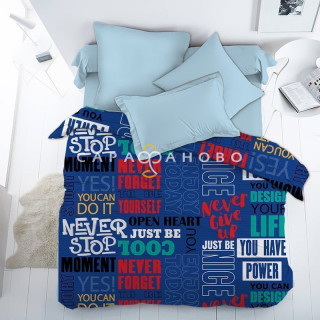 Ткань Перкаль 150 см "Words" рис 13107 вид 1
