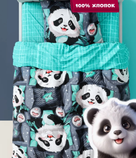 Ткань Бязь дуб. 150 см 120 гр рис. 360 Сладкие сны, 8/10 Вид графит