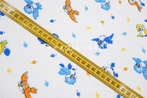 Ткань Фланель 75 см рис.  5242-2 "Птички"