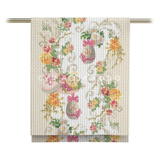 Ткань Полотно вафельное 50 см "Светлый праздник" рис 5560 вид 1