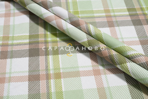 Ткань Рогожка 150 см 170 гр 2303/1 Ботаника (крупная клетка) На отрез — фото 2