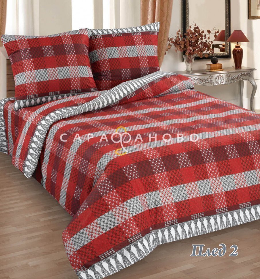Ткань Бязь 220 см 120 гр Плед рис 11628 вид 2