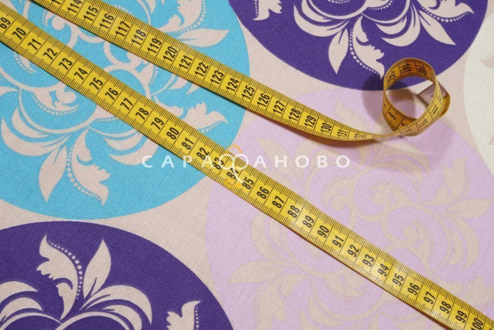 Ткань Бязь 220 см 140 гр рис. 170в2/1 Медальоны