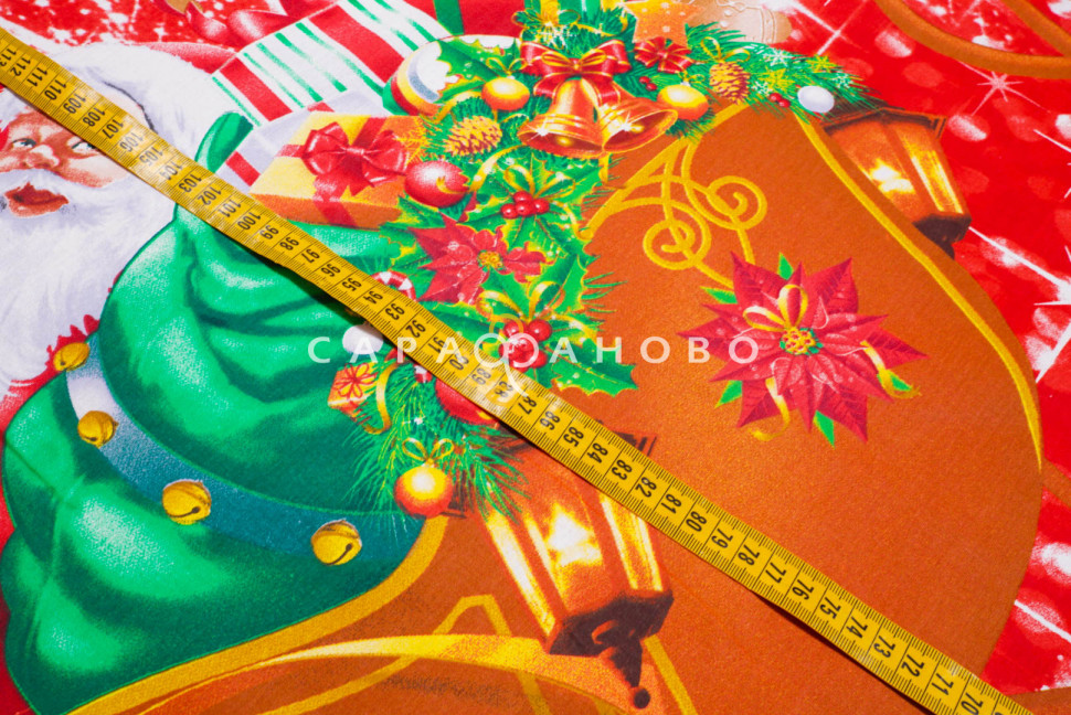 Ткань Перкаль 220 см рис. 209551 Новогодние огни 1 (основа)