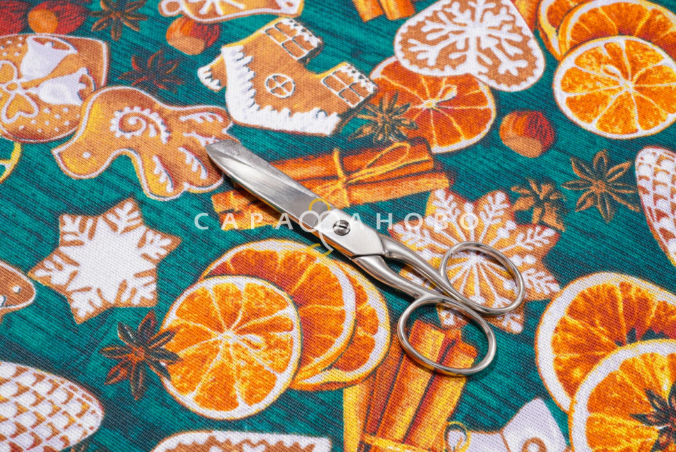 Ткань Рогожка 150 см 155 гр рис. 3050-2 Корица