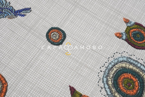 Ткань Рогожка 150 см Коты рис 21089 вид 1 (На отрез) — фото 5