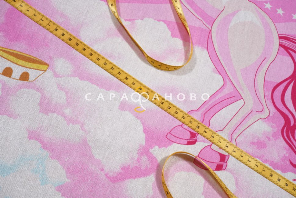 Ткань бязь 150 см вид 7949 фея и единорог