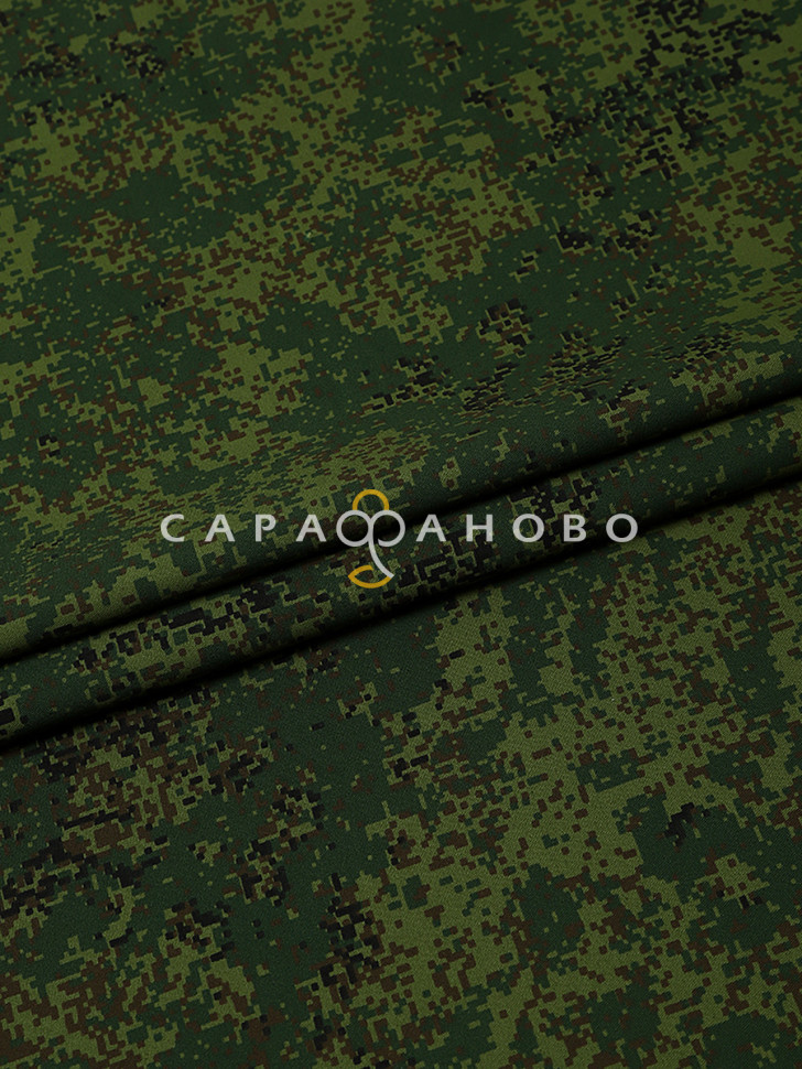 Ткань Саржа костюмная набивная 150 см, 123-1 Цифра