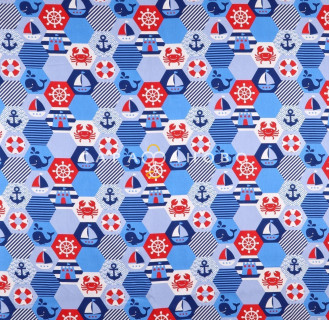 Ткань Вафельное полотно 150 см рис 9979-1 (На отрез)