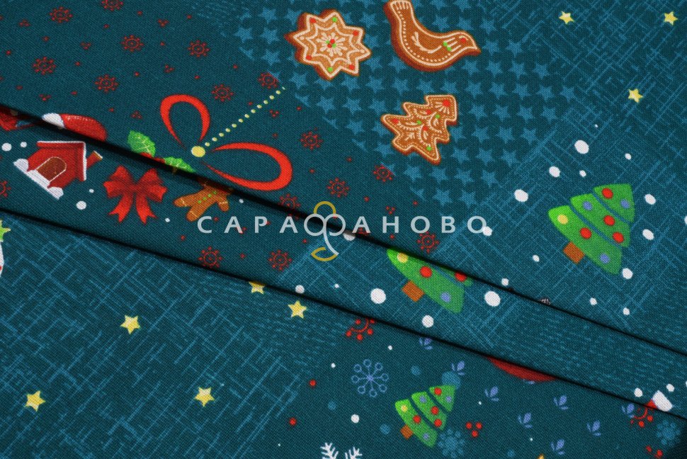 Ткань Рогожка 150 см рис. 12242-1 Волшебные истории