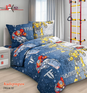 Ткань Поплин 150 Детская коллекция "Кибертрон" рис 9514 вид 2