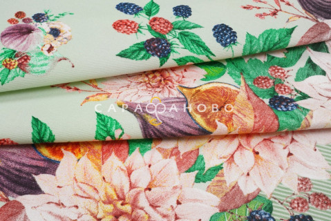 Ткань Рогожка 150 см арт. 903 рис 30235 вид 1 "Инжир"