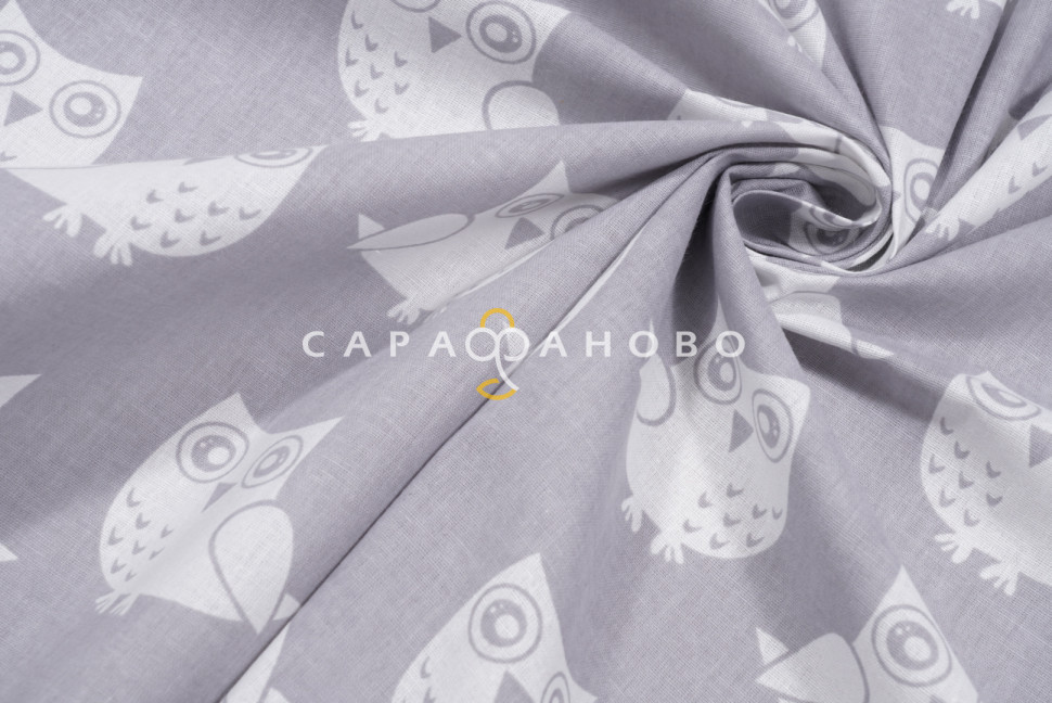 Ткань Бязь 150 см 120 гр Совы 1682-17