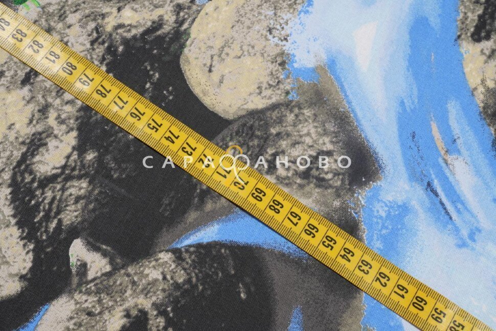 Ткань Бязь Премиум 220 см «Водопад» рис 6132 вид 1