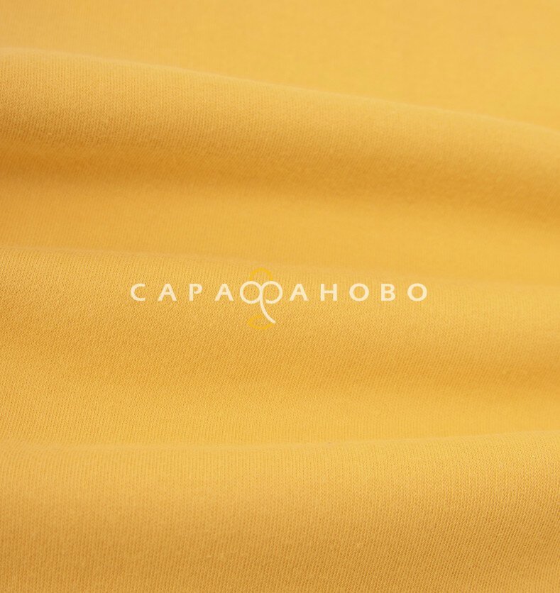 Ткань Кулирная гладь 30/1 Пенье Однотон светлая горчица