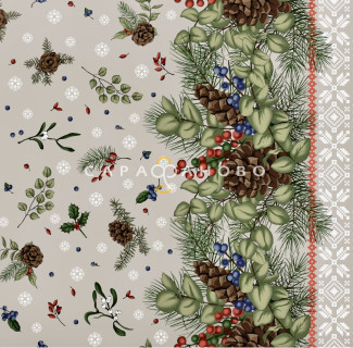 2-21 Ткань п/лён кисл.140гр. ш. 150 Шишки